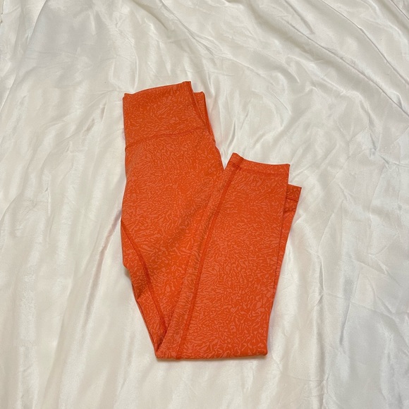 Lululemon Wunder Train High-Rise Tight 25" Crunch Warm Coral Size 6 - Picture 6 of 9